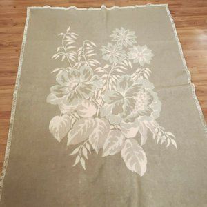 Vintage Marzotto Wool Heavy Reversible Blanket